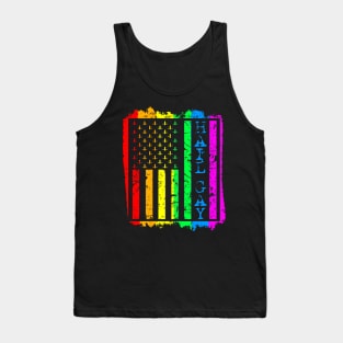 Hail Gay LGBT Satanic Flag Tank Top